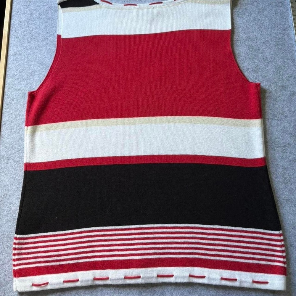 Christopher and Banks Sleeveless Summer Sweater Size L 100% cotton. Nautical - Picture 2 of 6